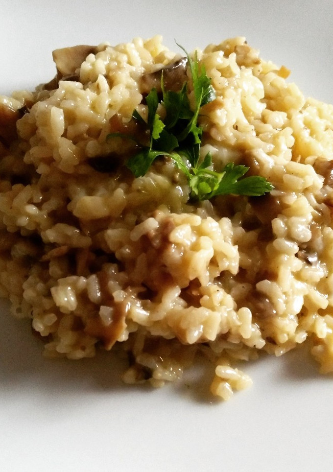 Una foto de Risotto con champiñones