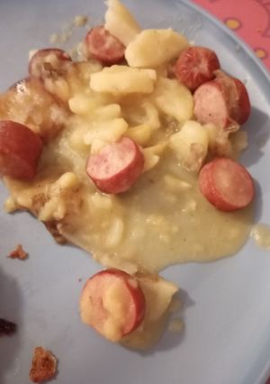 A picture of Stovetop Hotdog and Potato Stew.