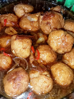 Foto resep Bola Bola Tempe kuah Kecap pedas manis