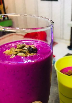 Foto resep Jus dragon fruit granola