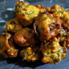 Kela Methi Bhajiya A picture of Kela Methi Bhajiya.