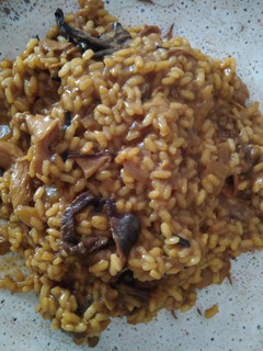 Una foto de Risotto con setas