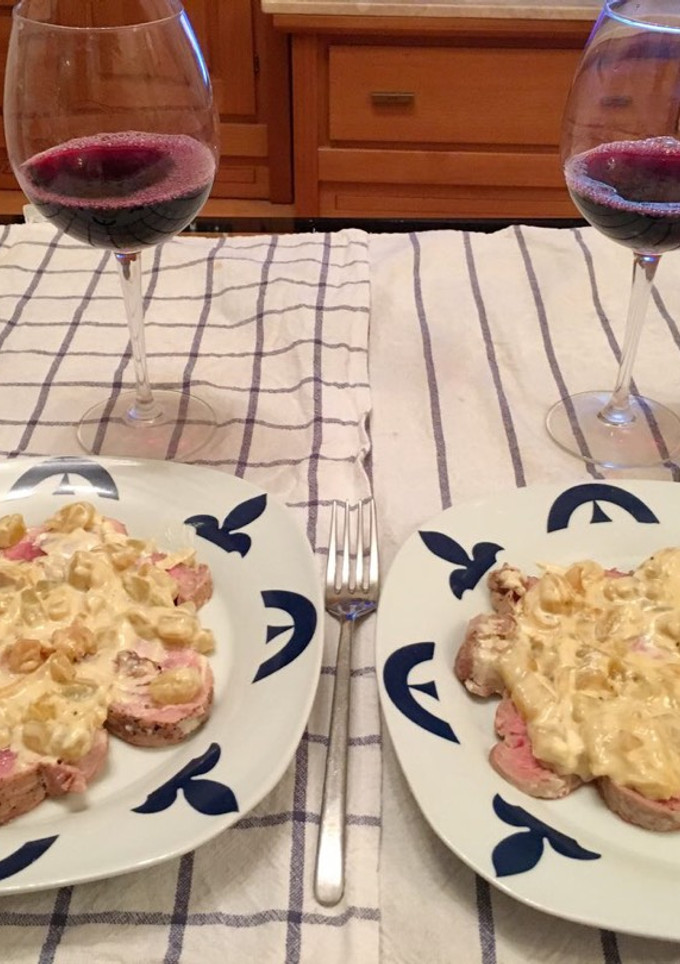 Una foto de Solomillo con salsa de pera