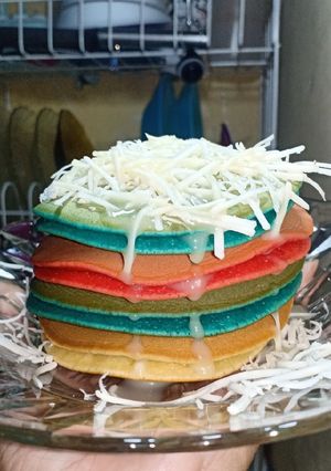 Foto resep Pancake rainbow🌈