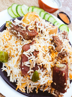 A picture of Beef Pilau Biryani.