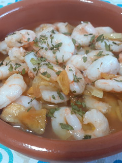 Una foto de Gambas al ajillo