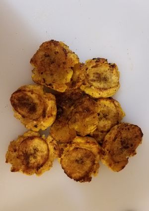 A picture of Garam masala plantains.