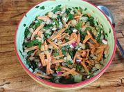 Una foto de ensalada de mote