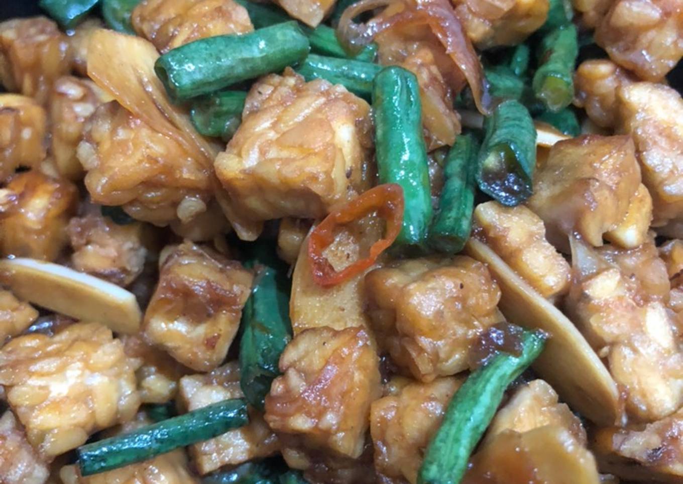 Tumis Tempe Kacang Panjang