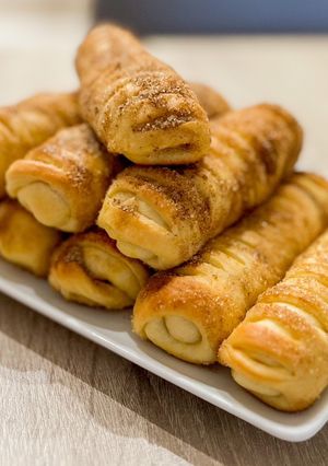 Pudinggal töltött kiflik recept fotója