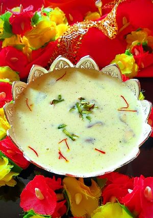 A picture of Makhana Phirni.