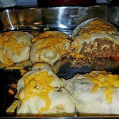 A picture of Taco stuffed Cresent Rolls.