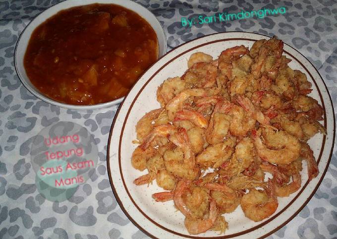 Resep Udang Tepung Asam Manis : Resep Udang goreng tepung asam manis