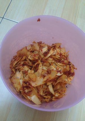 Foto resep Keripik singkong pedas manis asem