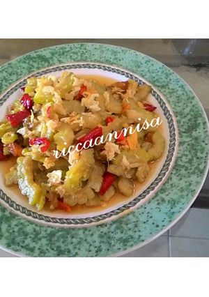 Foto resep Tumis pare orak arik telur