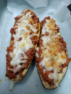 Una foto de Berenjenas rellenas al horno