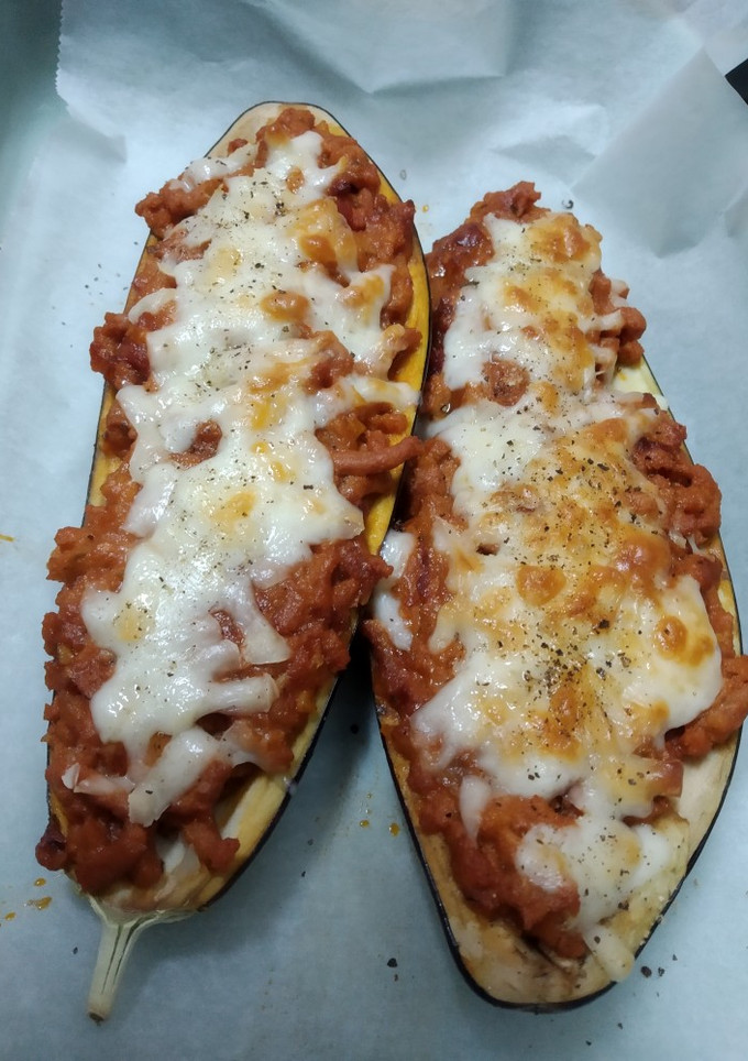 Una foto de Berenjenas rellenas al horno