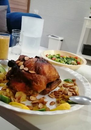 صورة لوصفة دجاج محشي بالارز