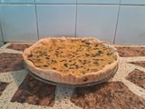 Tarta con cebollas de verdeo
