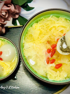 蛋花酒釀湯圓 的食譜成品照片