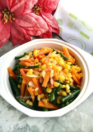 Foto resep Tumis kacang panjang jagung manis