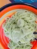 Spaghetti di soia con pesto vegano