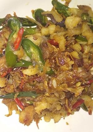 Foto resep Ikan asin jambal roti cabe ijo