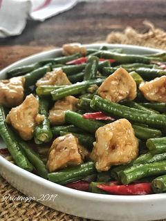 Foto resep Tumis kacang panjang -tahu