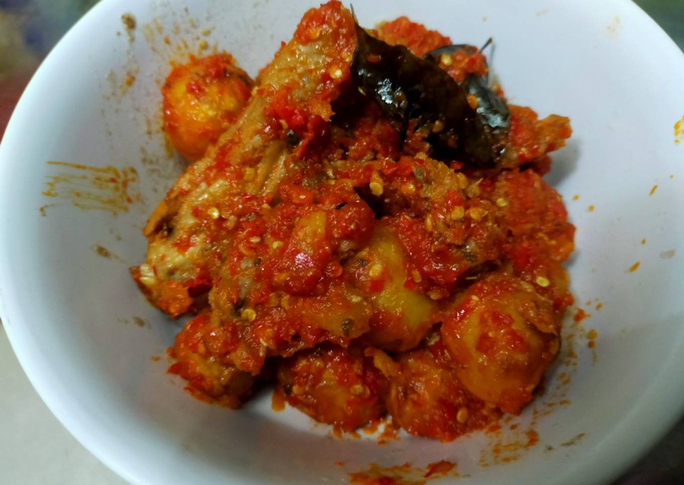 Balado Kentang dan Ayam