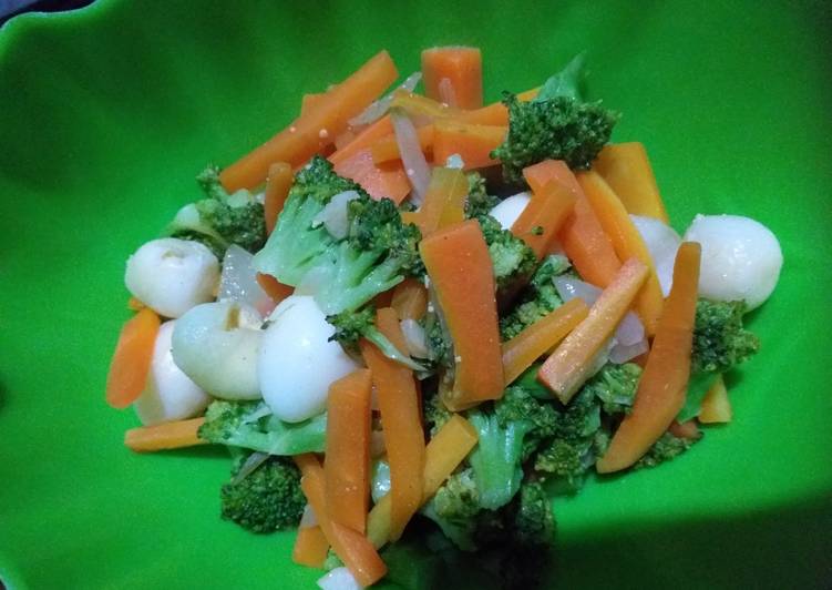 Kiat-kiat membuat Garlic carrot broccoli enak