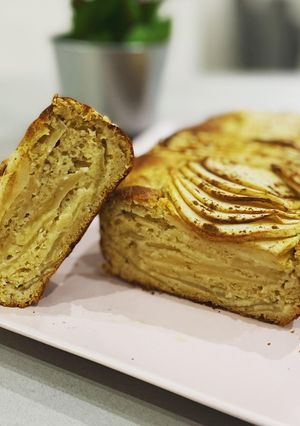 Une photo de Gâteau pomme amande cannelle healthy