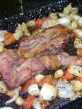 Marucha al horno con verduras