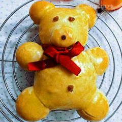 A picture of Sweet teddy bear bread.