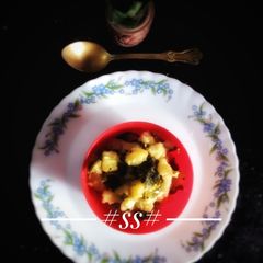 A picture of Potato with Curry leaves sabzi.