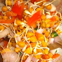 A picture of Sprouted chana chat.