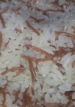 صورة لوصفة الارز بالشعيريه..