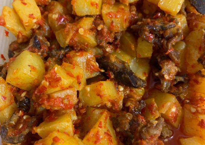 Cara Memasak SAMBAL GORENG KENTANG HATI AMPELA AYAM (Basah) Ekonomis