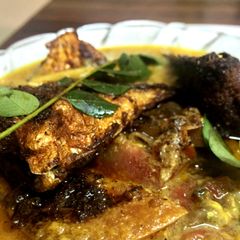A picture of Poricha Meen Curry.