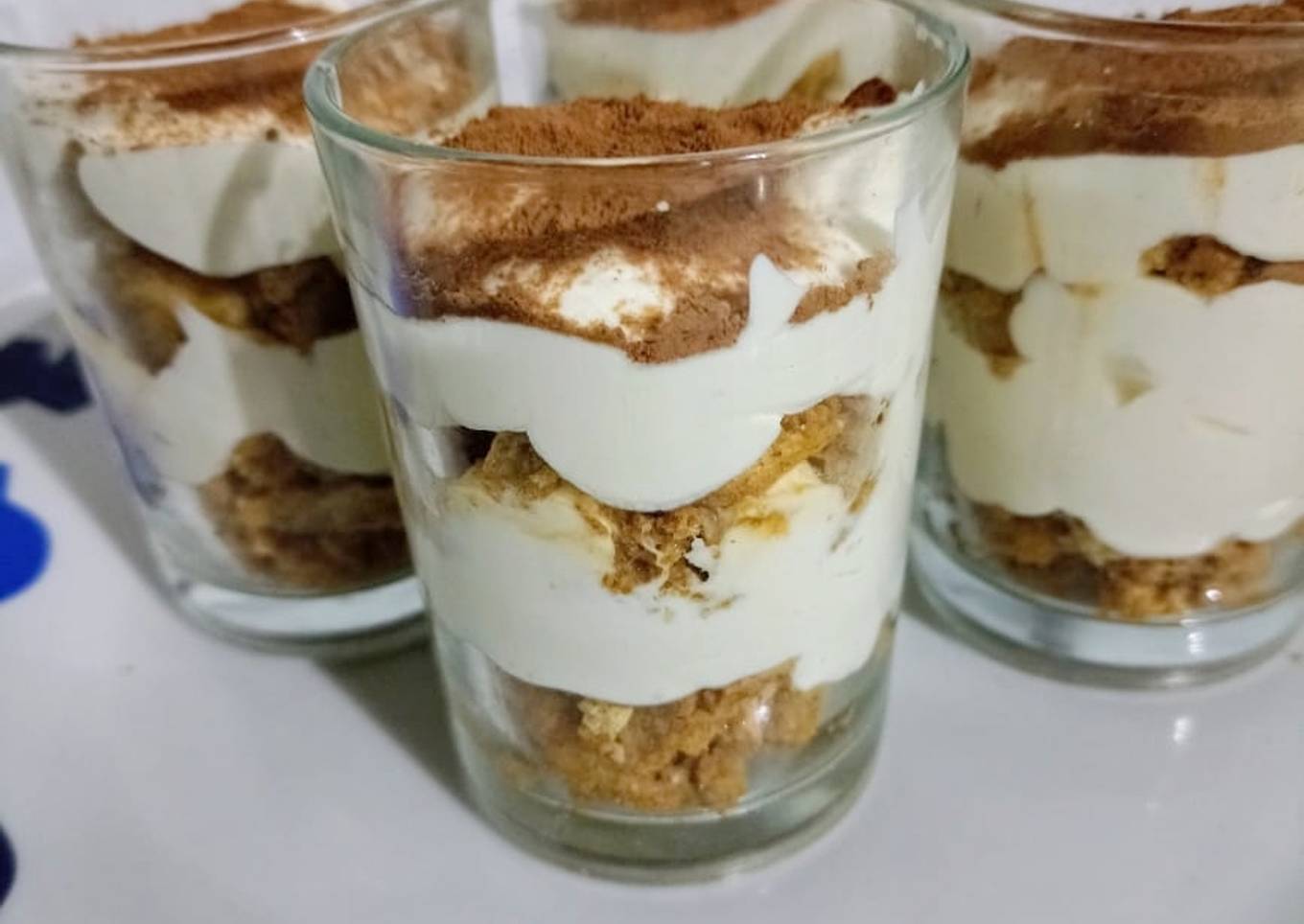 Tiramisú sin azúcar en vaso