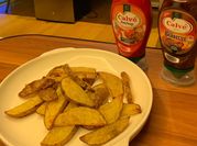 A picture of air fryer potato wedges