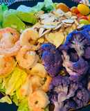 Ensalada de coliflor con camarones