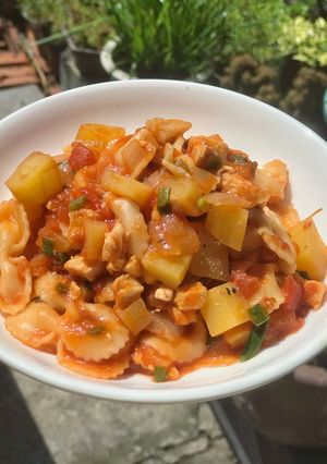 Hình của món Nui sốt cà chua (Healthy pasta).