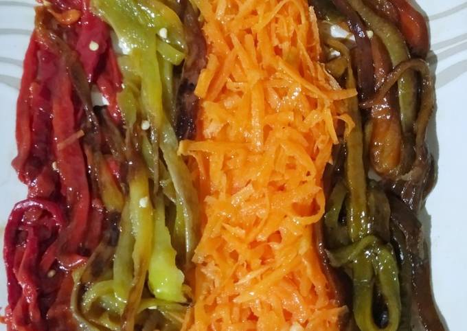 Salade 2 poivrons / piment /carotte