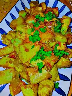 صورة لوصفة شكشوكة البطاطا والدجاج.. 😋🥘