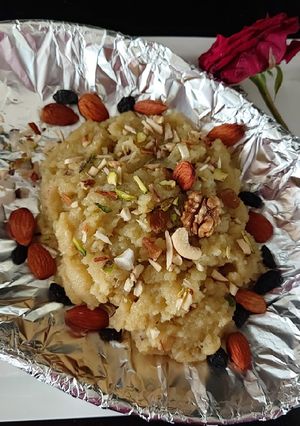 A picture of Semolina and eggs halwa /tasted and healthy/ breakfast for kids.