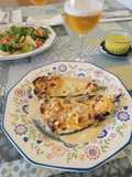Berenjenas rellenas de carne en un plis plas