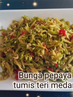 Foto resep Bunga Pepaya Tumis Teri Medan