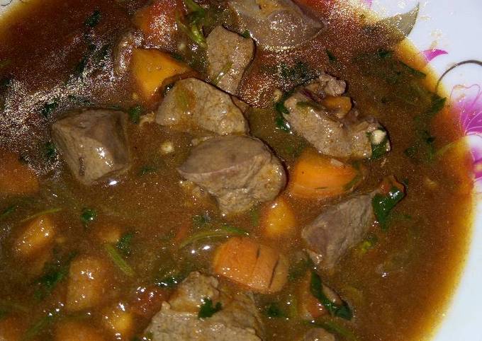 Stewed Liver for Supper Recipe by Joyce Ng'ong'a - Cookpad