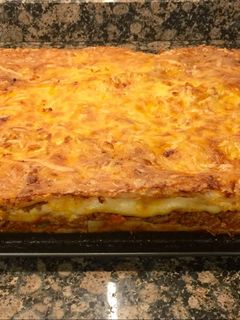 Una foto de Lasaña, sin gluten, sin lactosa