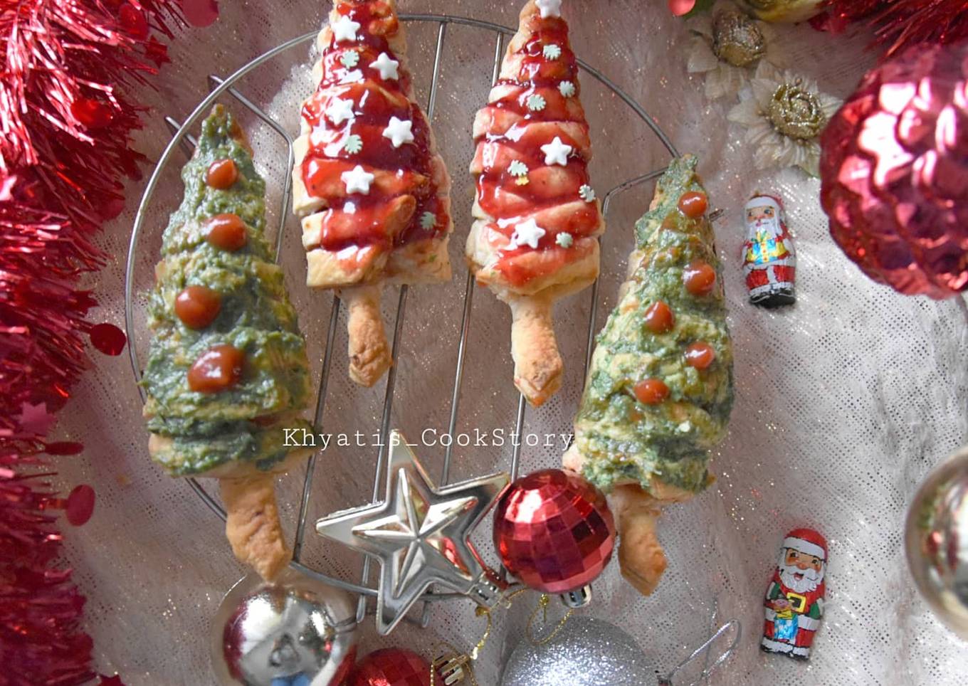 Christmas theme puff bites
